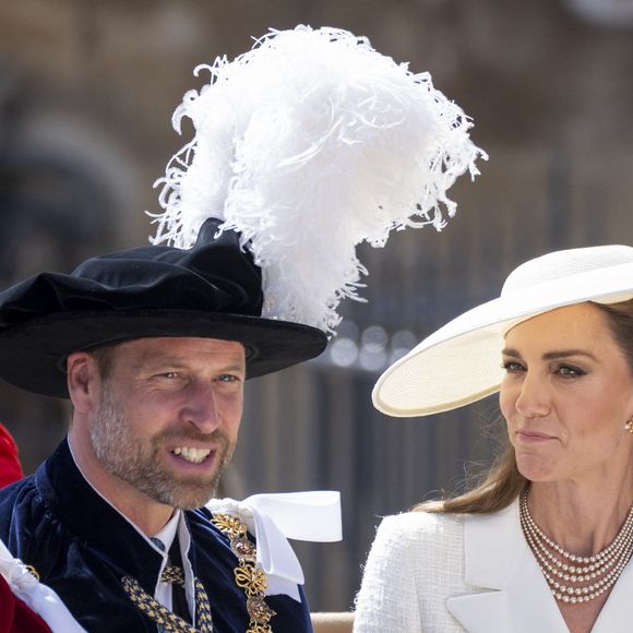 La reine Camilla et le roi Charles III assistent au service de l'Ordre de la Jarretière au château de Windsor le 16 juin 2025 à Windsor, Angleterre. Le 16 juin 2025. © GoffPhotos/Bestimage