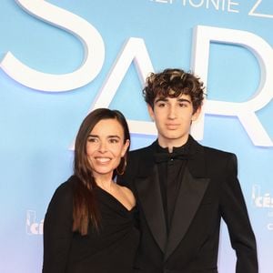 Elodie Bouchez et son fils Roxan - Photocall de la 49ème édition de la cérémonie des César à l'Olympia à Paris le 23 février 2024 © Dominique Jacovides / Olivier Borde / Bestimage
