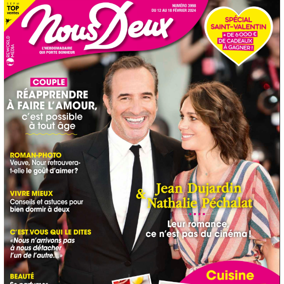 "Nous Deux", 12 février 2024, Jean Dujardin et Nathalie Péchalat.