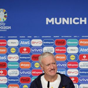 Deschamps Didier Head coach FRA at a press conference during the European Football Championship at the Allianz Arena in Munich, Germany, on July 8, 2024. © Elyxandro Cegarra/Panoramic/Bestimage