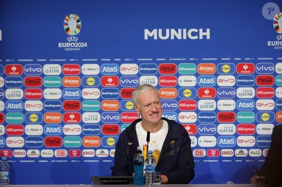 Deschamps Didier Head coach FRA at a press conference during the European Football Championship at the Allianz Arena in Munich, Germany, on July 8, 2024. © Elyxandro Cegarra/Panoramic/Bestimage