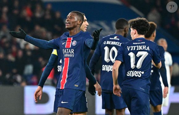 Nuno Mendes - Match de Ligue 1 McDonald's opposant le Paris Saint-Germain (PSG) à l'Olympique de Marseille (OM) - (3-1) au Parc des Princes à Paris le 16 mars 2025. © Christian Liewig/Bestimage