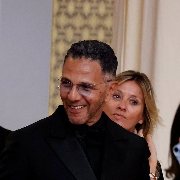 Camille Cottin, Roschdy Zem, Sarah Poniatowski au photocall de la soirée d'anniversaire pour les 20 ans du Festival International du Film de Marrakech, Maroc, le 25 novembre 2023. © Dominique Jacovides/Bestimage