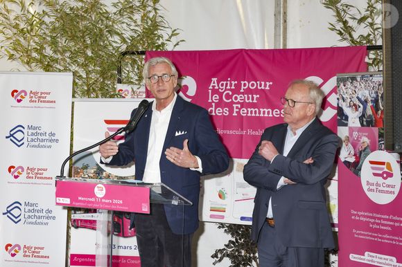 Thierry Drilhon lors de l'inauguration du "Bus du coeur des femmes" à Argenteuil de l'association "Agir pour le coeur de femmes" avec le soutien de la Fondation Marc Ladreit de Lacharrière le 11 mars 2026.
© Jack Tribeca / Bestimage