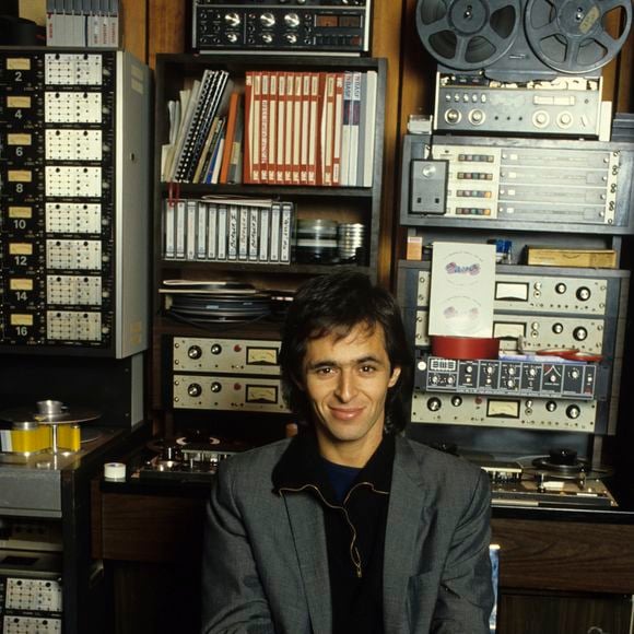 Archives - En France, Jean-Jacques Goldman dans un studio d'enregistrement en décembre 1985. © Michel Croizard via Bestimage