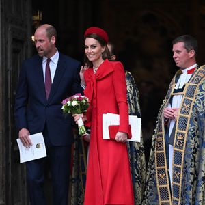 Le prince William, prince de Galles, et Catherine (Kate) Middleton, princesse de Galles - La famille royale britannique célèbre le 76ème Commonwealth Day à l'abbaye de Westminster à Londres, le 10 mars 2025.