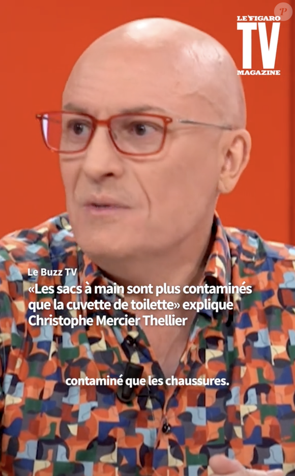 Microbiologiste, il est devenu l'hygiéniste emblématique du Mag de la santé. 

Christophe Mercier Thellier, hygiéniste star du Mag de la santé au Buzz TV