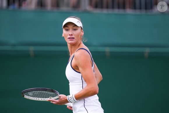 Lois Boisson contre Carson Branstine dans les qualifications de Wimbledon Londres, UK le 24 juin 2025. Photo by Hiroshi Sato/Icon Sport/ABACAPRESS.COM