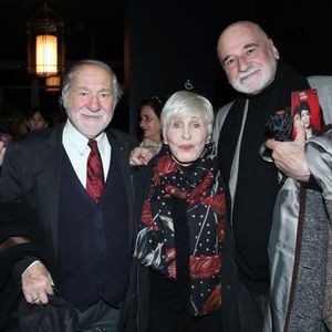 Exclusif - Pierre Santini, Nicole Croisille et Guilhem Pellegrin - Cocktail à l'issue de la générale de la pièce "Les gens de Bilbao naissent où ils veulent" au théâtre Marigny à Paris le 19 Novembre 2024. © Bertrand Rindoff / Bestimage