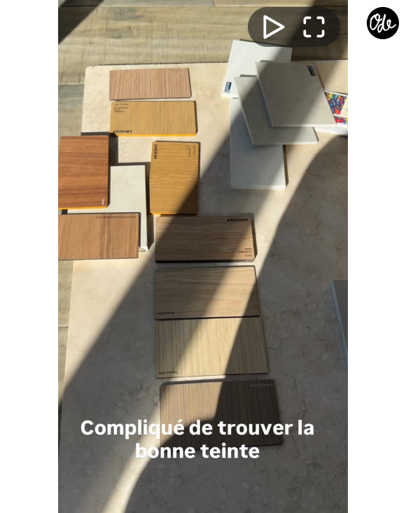 Plus de trois heures ont été consacrées au choix des matériaux et des teintes.

Véronika Loubry rénove sa maison et dévoile les coulisses. Capture d'écran Instagram
