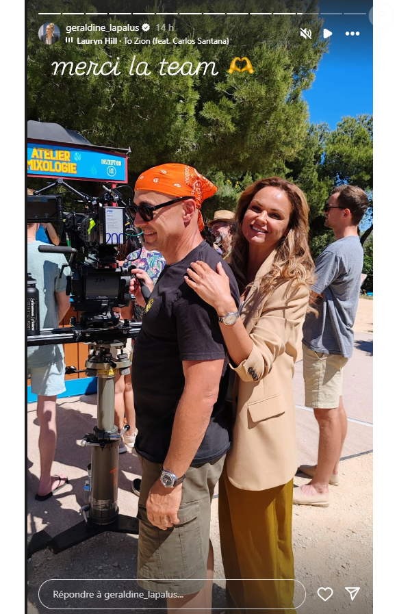 Géraldine Lapalus de retour dans "Camping Paradis", elle poste des photos de tournage le 26 mai 2025, sur Instagram