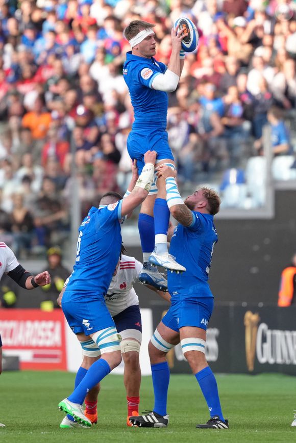 RUGBY : Italie vs France (24_73) - Tournoi des Six 6 VI Nations à Rome - Line up, Federico Ruzza of Italy during the Six Nations rugby match between Italy and France at Olimpico stadium in Rome (Italy), February 23, 2025.