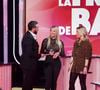 Exclusif - Cyril Hanouna, Kelly Vedovelli, Priscilla Betti sur le plateau de l’émission « TPMP » La dernière sur C8,  présentée par C.Hanouna et diffusée en direct sur C8, Paris, France, le 27 fevrier 2025. © Jack Tribeca / Bestimage