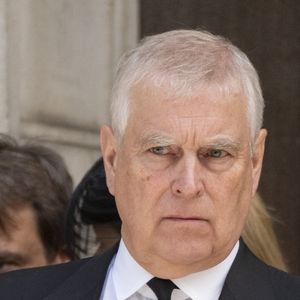 Le prince Andrew, duc d'York, quittant la cathédrale de Westminster après les funérailles de la duchesse de Kent. Photo by GOFF  / BESTIMAGE
