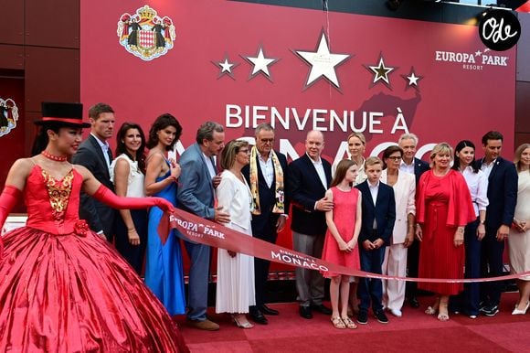 Le prince Jacques de Monaco, marquis des Baux, La princesse Gabriella de Monaco, comtesse de Carladès lors de l’inauguration  d’un quartier dédié à la principauté à Europa-Park à Rust en Allemagne le 29 juin 2026. © Romain Doucelin / Bestimage