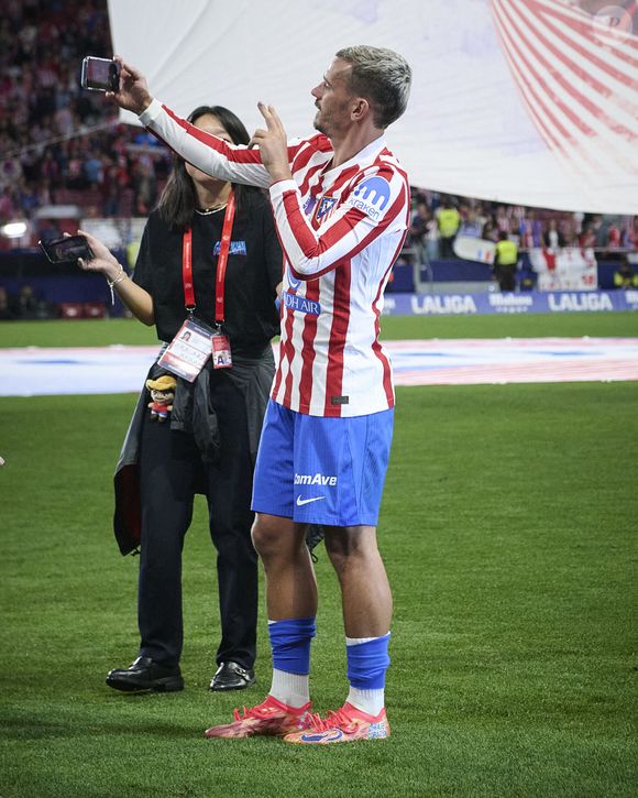Atletico de Madrid : Antoine Griezmann quitte le club en tant que meilleur buteur de l'histoire après un match de Liga. 17 mai 2026. (ALTERPHOTOS/Ropero)