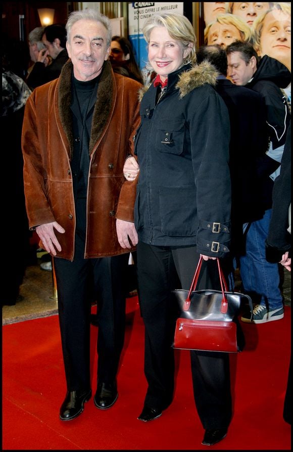 Danièle Gilbert & son mari Patrick Scemama a l'avant premiere du film ' Podium ' au cinema Paramount Opera suivi de la soiree de l'avant premiere a l'Olympia . Guillaume Gaffiot/Bestimage