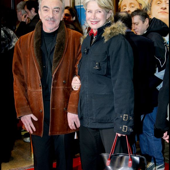 Danièle Gilbert & son mari Patrick Scemama a l'avant premiere du film ' Podium ' au cinema Paramount Opera suivi de la soiree de l'avant premiere a l'Olympia . Guillaume Gaffiot/Bestimage