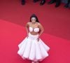 Mais si les deux jeunes femmes ont brillé sur le tapis rouge, elles auraient fait face à une petite mésaventure, quelques heures plus tard, si l'on en croit une vidéo relayée sur TikTok par le compte frjay8, suivi par près de 27.000 internautes.
Léna Mahfouf (Léna Situations) - Montée des marches du film "The history of sound" lors du 78ème Festival International du Film de Cannes, au Palais des Festivals à Cannes. Le 21 mai 2025. © Olivier Borde/ Bestimage