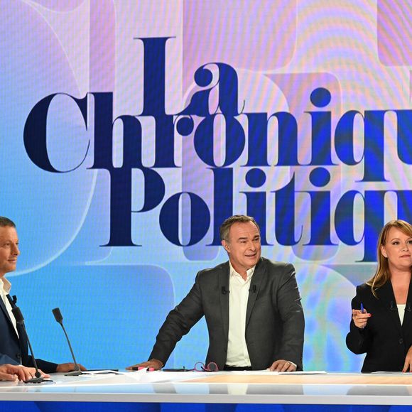 Bruce Toussaint, Marc-Olivier Fogiel, Christophe Delay et Adeline François - Conférence de rentrée 2022/2023 BFM TV à Paris le 6 septembre 2022. © Coadic Guirec/Bestimage