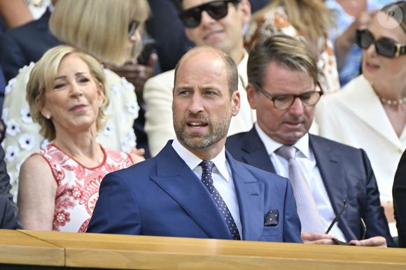 Le prince William à la finale homme du tournoi de tennis de Wimbledon, le 13 juillet 2025. @Chryslène Caillaud / PsnewZ / Bestimage