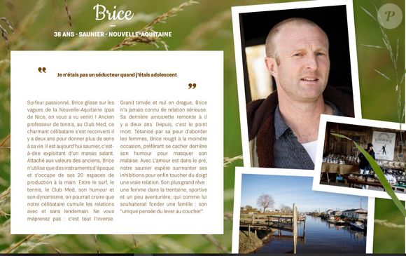En effet, il se fait presque dévaliser !

Portrait de Brice de "L'amour est dans le pré 2024"