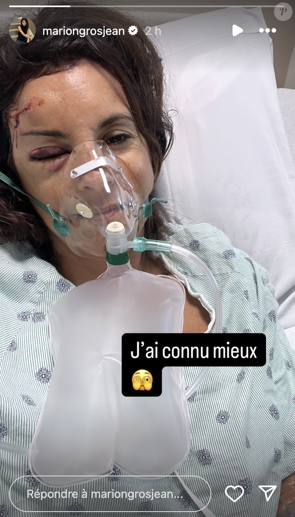 Marion Grosjean se dévoile à l'hôpital sur Instagram.