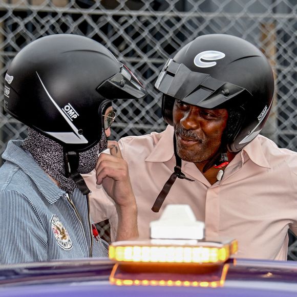 David Harewood et Idris Elba durant le Monaco E-Prix 2025, Round 6, le 3 mai 2025. Le pilote Nissan Oliver Rowland a remporté la course devant Nick De Vries suivi par Jacke Dennis. C'est la 8eme édition du Monaco E-prix. A l’occasion de la 11eme saison du Championnat du Monde ABB FIA Formula E, les monoplaces de 3eme génération ont parcouru les rues de la Principauté. © Bruno Bebert/Bestimage