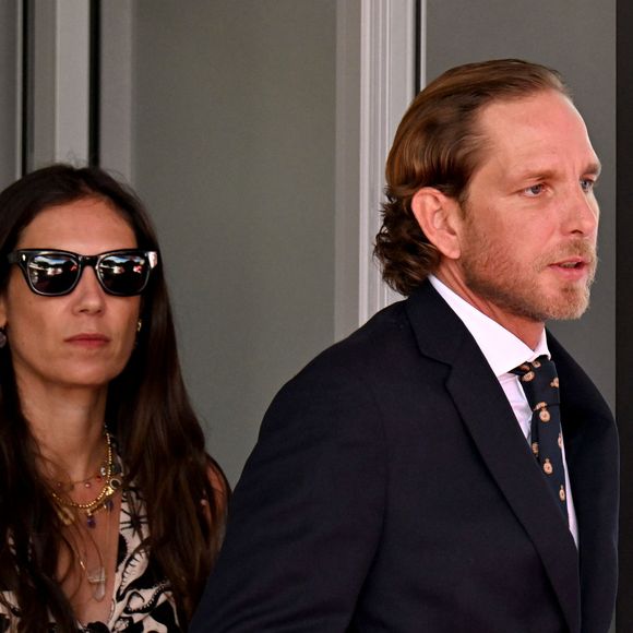 Andrea Casiraghi et sa femme Tatiana Santo Domingo durant le Monaco E-Prix 2026, Round 9, le 16 mai 2026. © Bruno Bebert / Bestimage