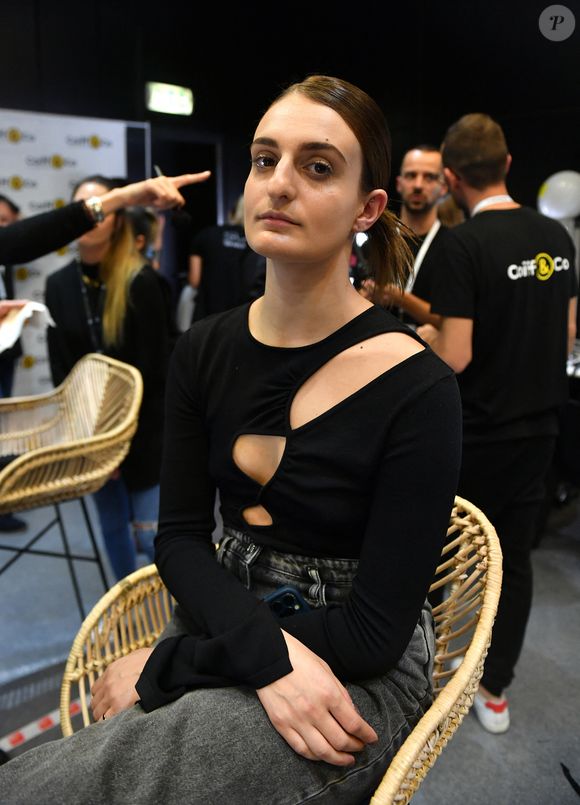 Gabriella Papadakis - Backstage lors du défilé d'ouverture du salon du chocolat 2022 à Paris porte de Versailles le 27 octobre 2022.
© Veeren / Pierre Perusseau / Bestimage