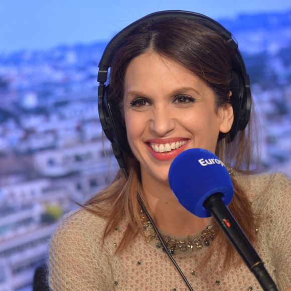 Sonia Mabrouk - Enregistrement d'une émission animée par Nikos Aliagas et Sonia Mabrouk lors de la journée spéciale du 60ème anniversaire de la radio Europe 1 à Paris.
