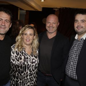 Michel Sarran, Hélène Darroze, Philippe Etchebest et Jean-François Piège assistant à la présentation du livre d'Hélène Darroze 'Les Recettes de mes Grands-Mères' au restaurant Hélène Darroze, Rue D'Assas à Paris, France le 20 octobre 2014. Photo Jerome Domine/Abaca