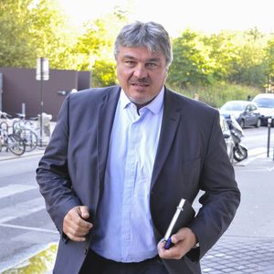 David Douillet devant le QG de campagne de Nicolas Sarkozy à Paris, le 1er septembre 2016, après une réunion de son état major. Crédit Pierre Perusseau / Bestimage