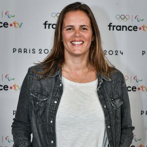 La nageuse française Laure Manaudou pose pour un photocall avant la conférence de presse de France Télévision "Paris 2024" à Paris le 11 juin 2024. Photo by Firas Abdullah/ABACAPRESS.COM
