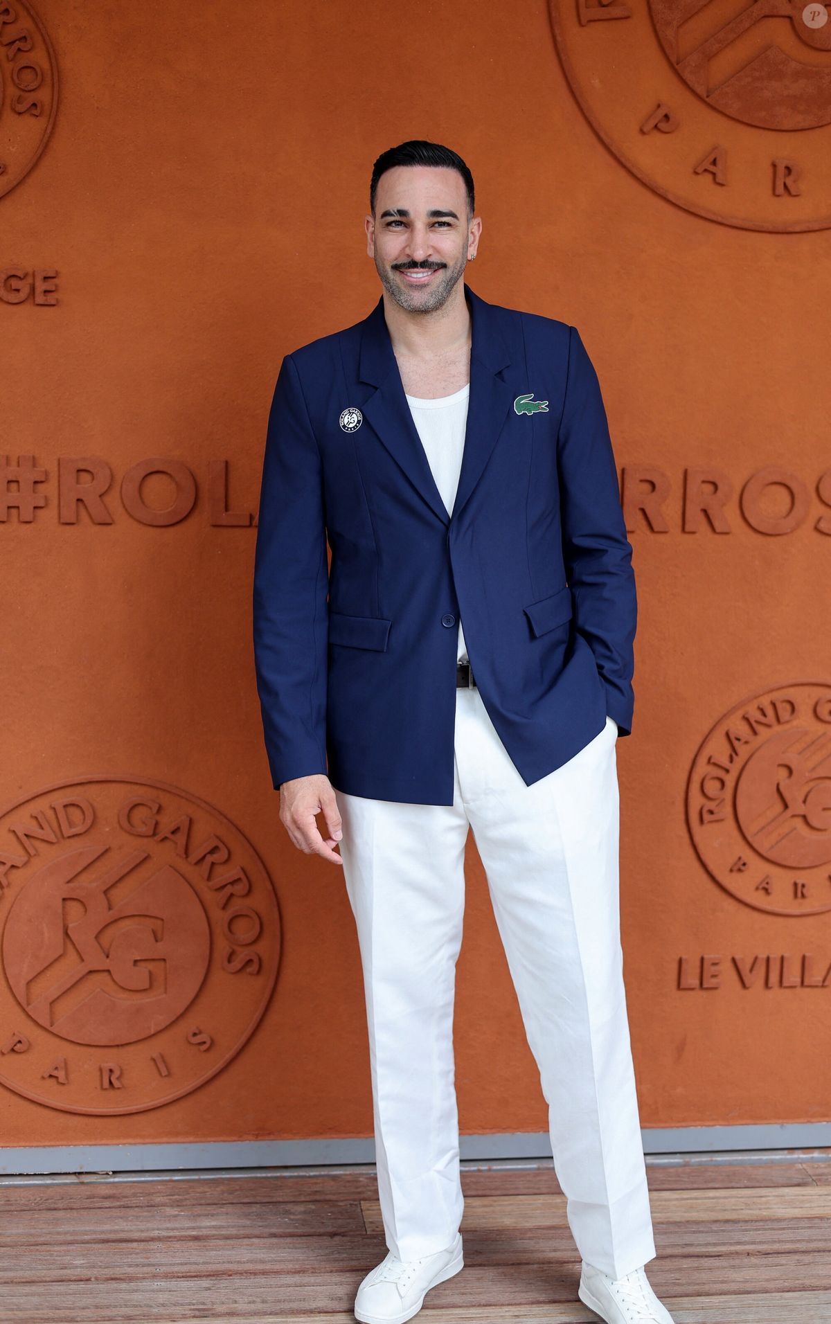 Photo : Adil Rami - Les célébrités au village lors des Internationaux ...