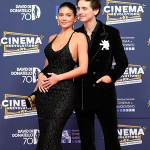 Timothée Chalamet et sa compagne Kylie Jenner à la cérémonie David di Donatello Awards  à Rome, le 7 mai 2025. Zuma Press / Bestimage