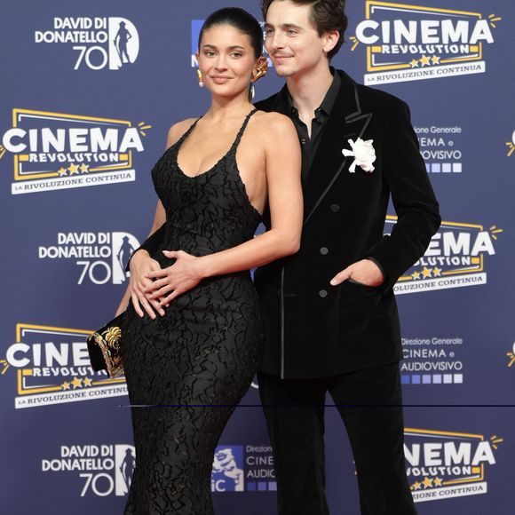Timothée Chalamet et sa compagne Kylie Jenner à la cérémonie David di Donatello Awards  à Rome, le 7 mai 2025. Zuma Press / Bestimage