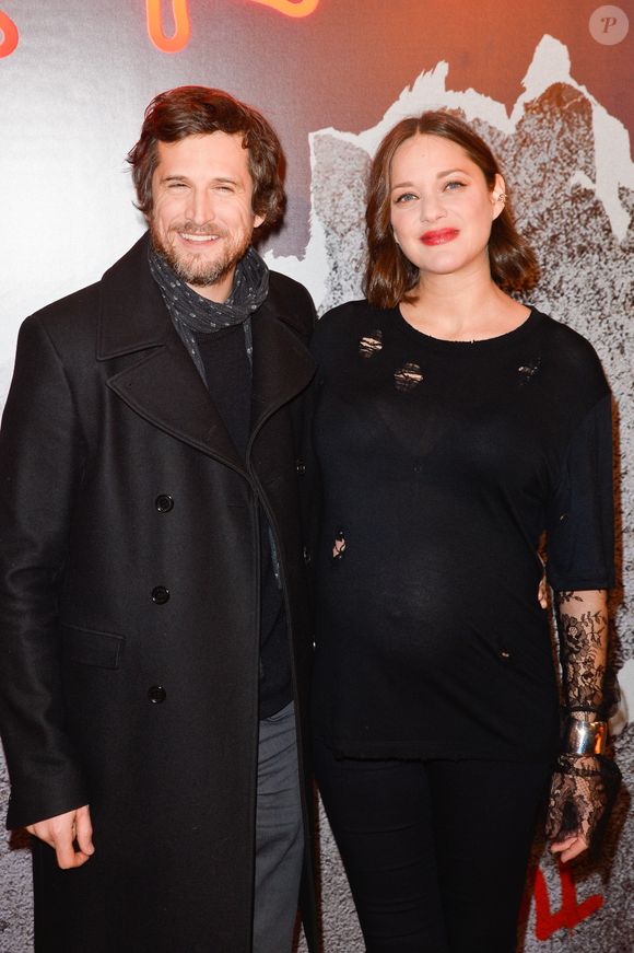Guillaume Canet et sa compagne Marion Cotillard enceinte - Avant-première du film "Rock'n Roll" au Pathé Beaugrenelle à Paris le 13 février 2017. © Coadic Guirec / Bestimage