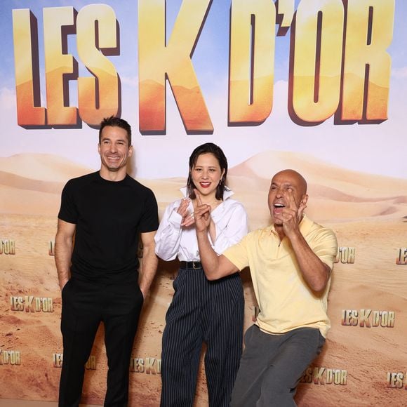 Jérémy Ferrari, Laura Felpin et Eric Judor - Avant-première du film "Les K D'Or" au Grand Rex à Paris le 2 mars 2026. © Denis Guignebourg/Bestimage