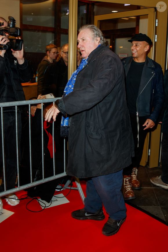 Il sera jugé dans un mois pour agression sexuelle 
Gérard Depardieu à la première du film  "he Taste of Small Things" à Berlin le 12 janvier 2023.