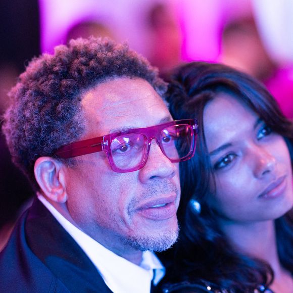 Exclusif - JoeyStarr et sa compagne Pauline Latchoumanin - Global Gift Gala Paris à l'hôtel Four Seasons George V à Paris le 8 novembre 2025. © Cyril Moreau/Bestimage