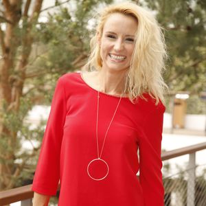 Elodie Gossuin-Lacherie -  People au village lors des internationaux de tennis de Roland Garros le 28 mai 2018. Photo par Christophe Aubert via Bestimage