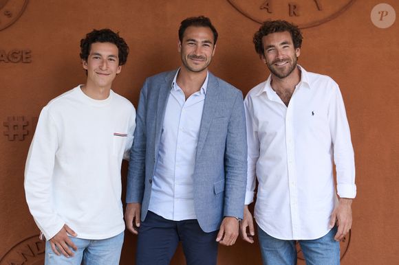 Louis Kretz,Valentin Kretz et Martin Kretz au village lors des Internationaux de France de tennis de Roland Garros 2024, à Paris, France, le 4 juin 2024. © Jacovides-Moreau/Bestimage