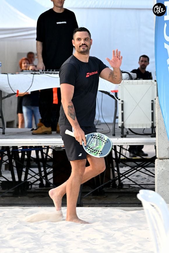 Exclusif - Florent Manaudou lors de l'évènement caritatif "Tsonga & Friends Beach Solidarity Event" organisé par l’association "Attrap'la Balle" dans le cadre du Beach Sport Festival à Saint-Laurent-du-Var le 10 juillet 2026.
© Bruno Bebert/Bestimage© Bruno Bebert/Bestimage