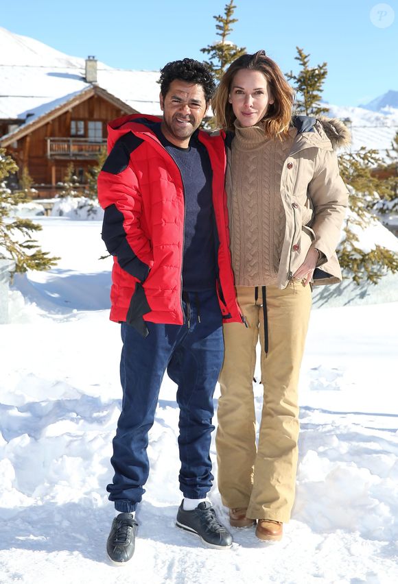 Jamel Debbouze et sa femme Mélissa Theuriau au 20ème festival du film de comédie de l'Alpe d'Huez le 20 janvier 2017. © Dominique Jacovides / Bestimage