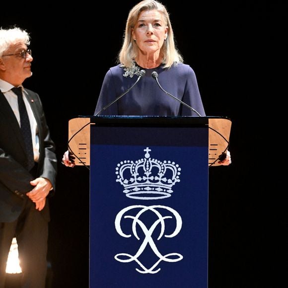 La princesse Caroline de Hanovre lors de la cérémonie de proclamation de l'édition 2026 des Prix de la Fondation Prince Pierre à l'opéra Garnier à Monaco le 13 octobre 2026. 

© Bruno Bebert / Bestimage