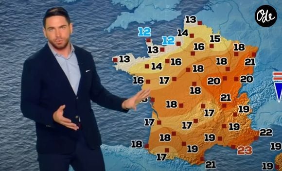 Ange Noiret assurant la présentation de la météo sur TF1.

© TF1