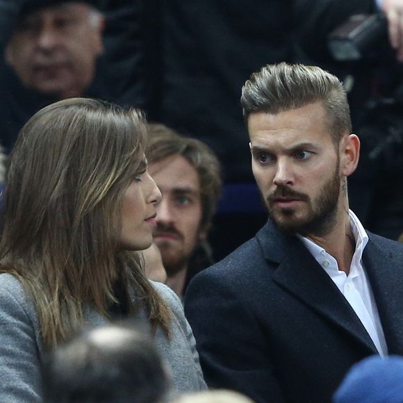M. Pokora (Matt Pokora) et Scarlett - People au match amical France - Brésil au Stade de France à Saint-Denis le 26 mars 2015. Le Brésil à remporté le match sur le score de 3 buts à 1. © CYRIL MOREAU / BESTIMAGE