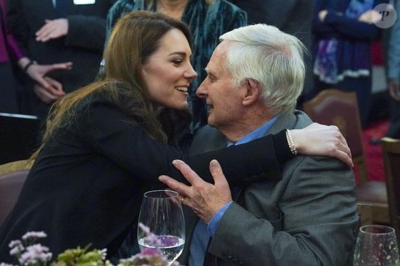 Le prince William, prince de Galles, et Catherine (Kate) Middleton, princesse de Galles, assistent à une cérémonie de commémoration des 80 ans de la libération du camp de concentration d'Auschwitz-Birkenau au Guildhall à Londres, le 26 janvier 2025.