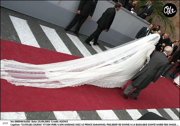 Clotilde Courau à son mariage à la Basilique Sainte Marie des Anges à Rome 25 septembre 2003 AGENCE / BESTIMAGE